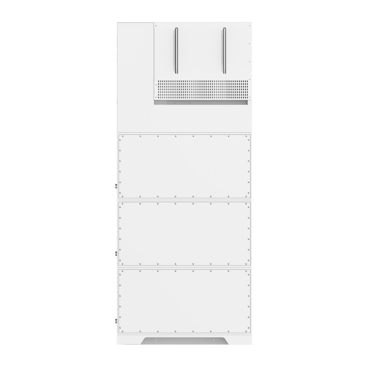 HYXiPOWER HYX-H-HTA achterzijde met koelblok en beugels, configuratie met 3 batterijmodules