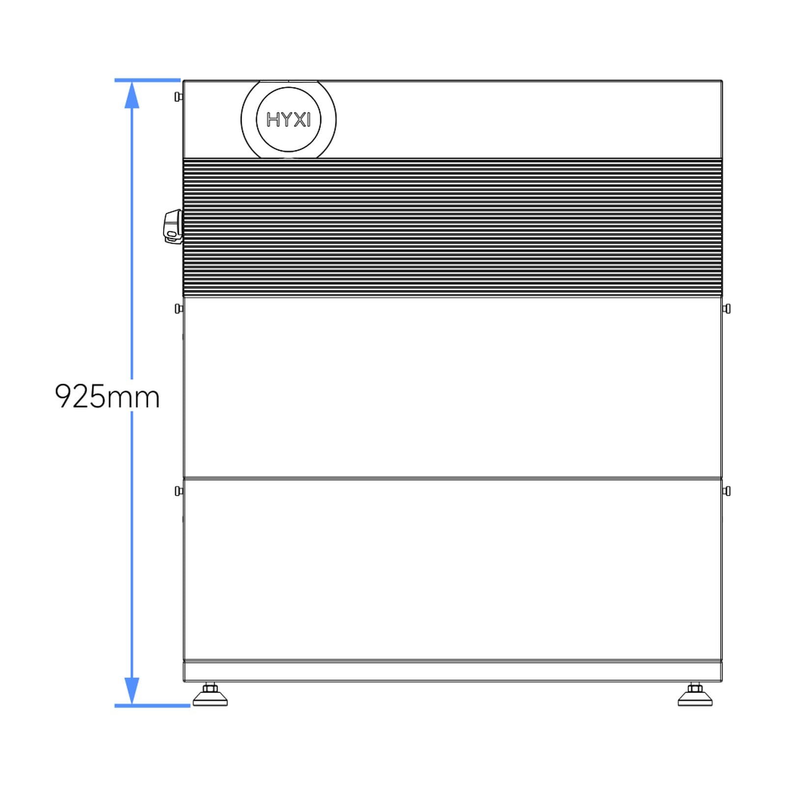 HYXI Aura 12kw 18kwh kits vista trasera