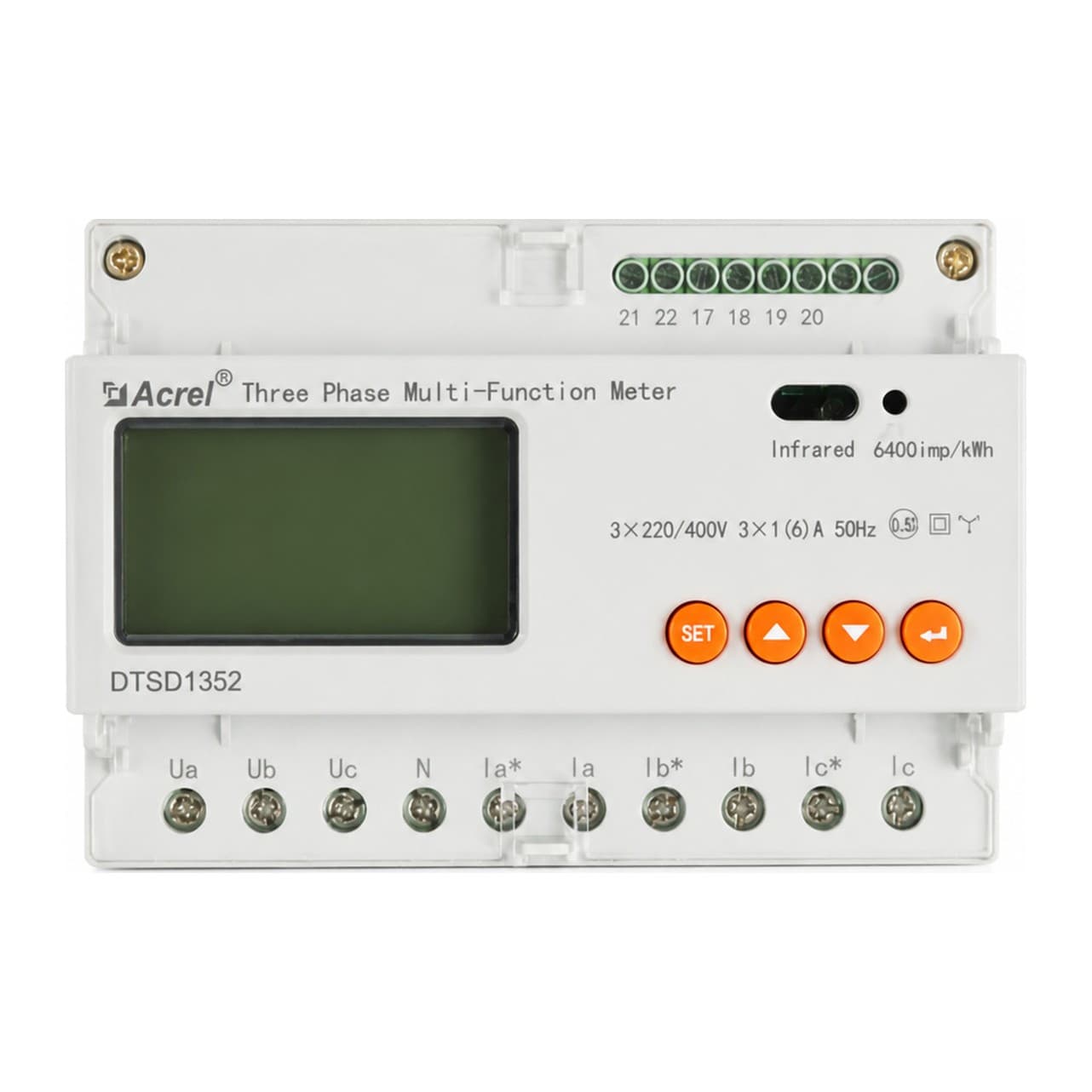 Sungrow DTSD1352-C/1(6)A_S energiemeter batterijen vooraanzicht